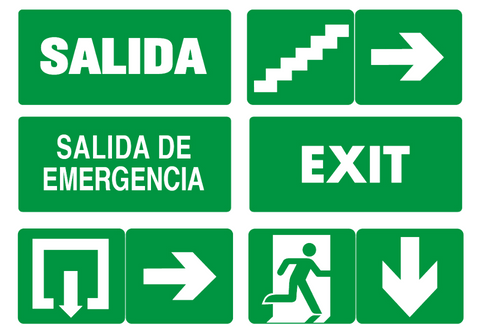 Etiquetas de señalización de emergencia